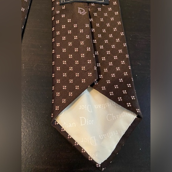 Vintage Christian Dior Cravates Silk Tie - Picture 5 of 6